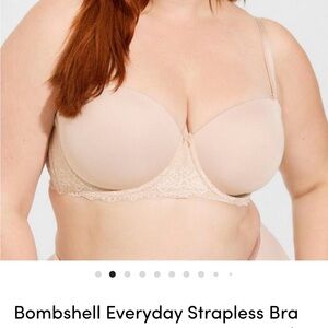 Torrid Bombshell Everyday Strapless Bra Nude 42H NWT